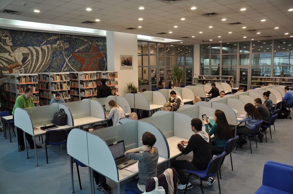 A university library reading room